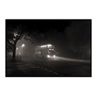 bus in fog
