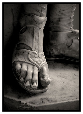 foot of warrior saint