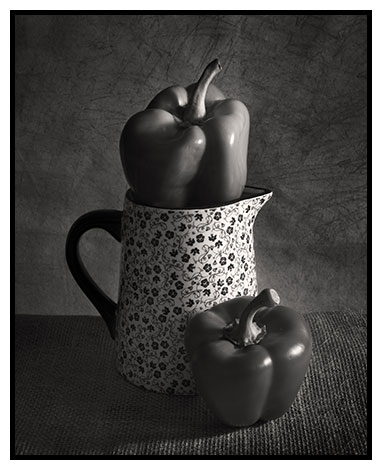 jug and peppers